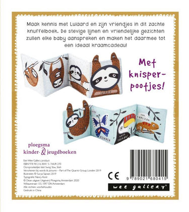 Wee gallery stoffen knuffelboekje luiaar
