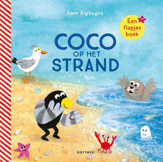 Coco op het strand. kartonboek. 1+