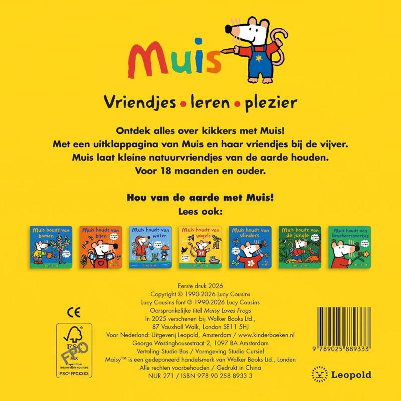 Chargez l'image dans la visionneuse de la galerie, Muis houdt van kikkers 2+
