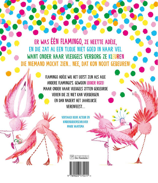 Prentenboek: de regenboogflamingo. 3+