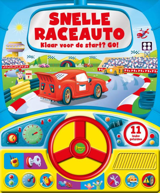 Geluidenboek: snelle raceauto. 3+