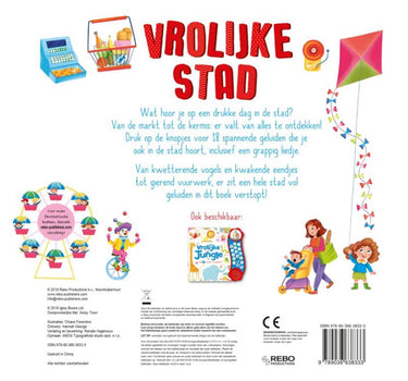 Rebo publishers geluidenboek: vrolijke stad. 3+