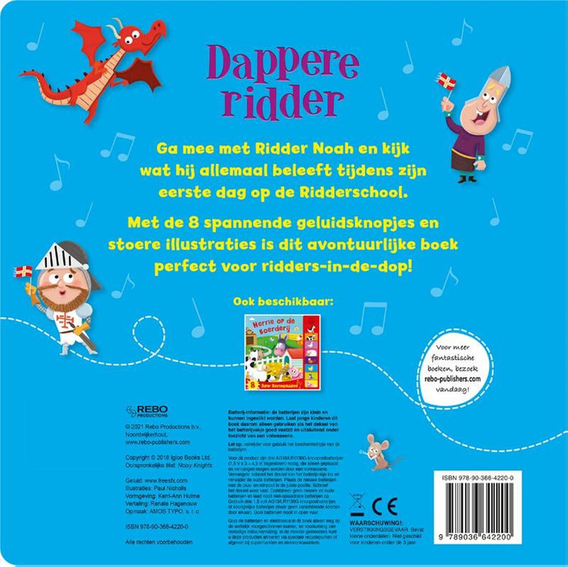 Afbeelding laden in galerijviewer, Rebo publishers geluidenboek: dappere ridder. 1+
