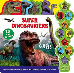 Geluidenboek: super dinosauriërs. 10 gel