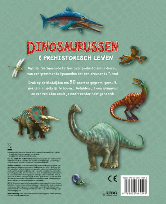 Dinosaurussen prehistorisch leven. gel