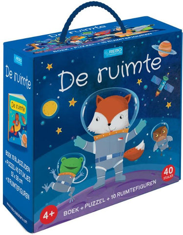 Rebo publishers de ruimte puzzel en boek. 4+