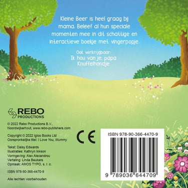 Rebo publishers vingerpopboekje: ik hou van je mama. 0+