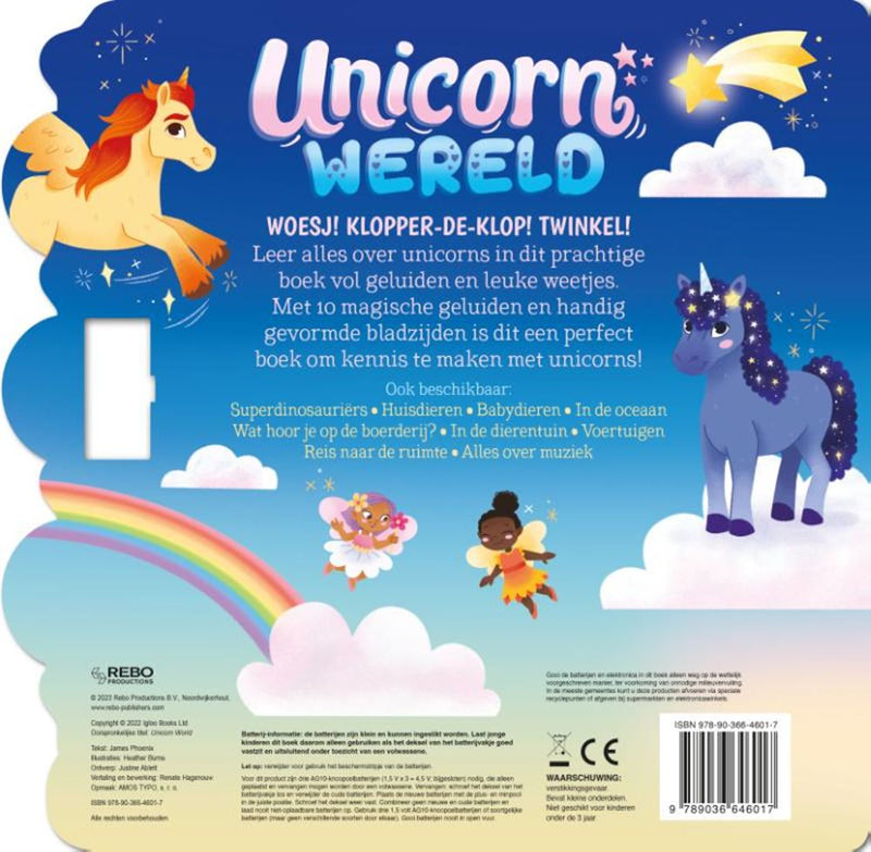 Afbeelding laden in galerijviewer, Rebo publishers unicornwereld - 10 geluidenboek
