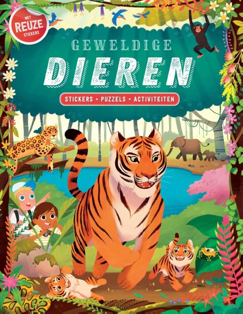 ギャラリービューアに画像をロードする, Rebo publishers geweldige dieren stickerboek 4+
