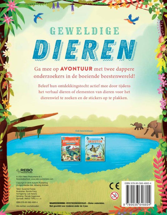 Rebo publishers geweldige dieren stickerboek 4+
