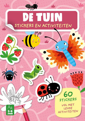 Stickerboek de tuin - 60 stickers. 3+