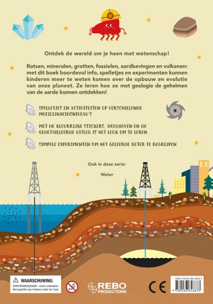 Chargez l'image dans la visionneuse de la galerie, Rebo publishers geologie - gek op wetenschap met 100+ stickers

