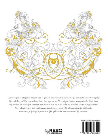 Rebo publishers kleurboek: art nouveau volwassene