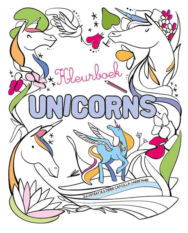 Afbeelding laden in galerijviewer, Merkloos sans marque kleurenboek - unicorns - fabelachtige designs
