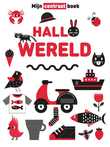 Rebo publishers het contrast boek: hallo wereld 1+