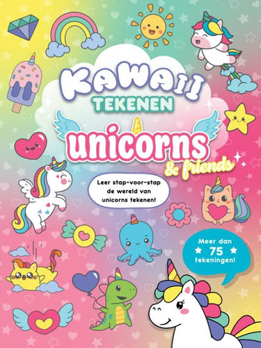 Rebo publishers kawaii tekenen unicorns friends 4+