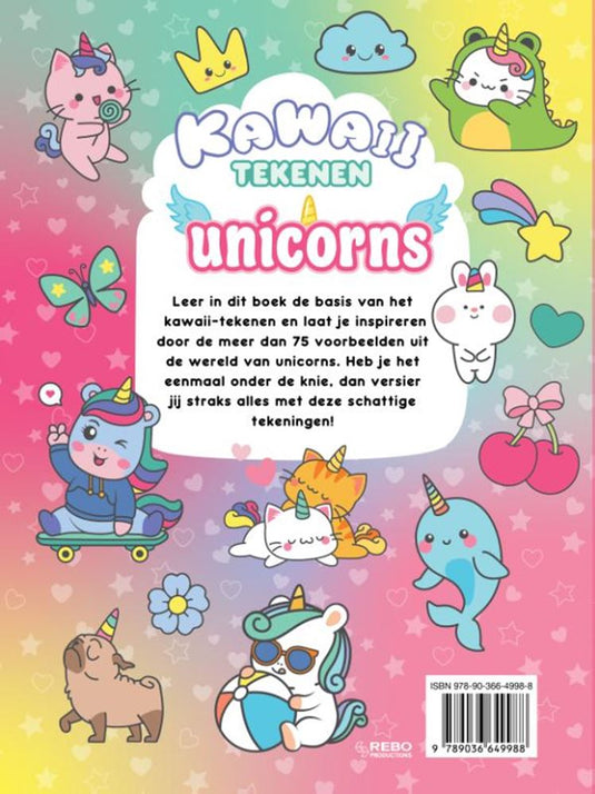 Rebo publishers kawaii tekenen unicorns friends 4+
