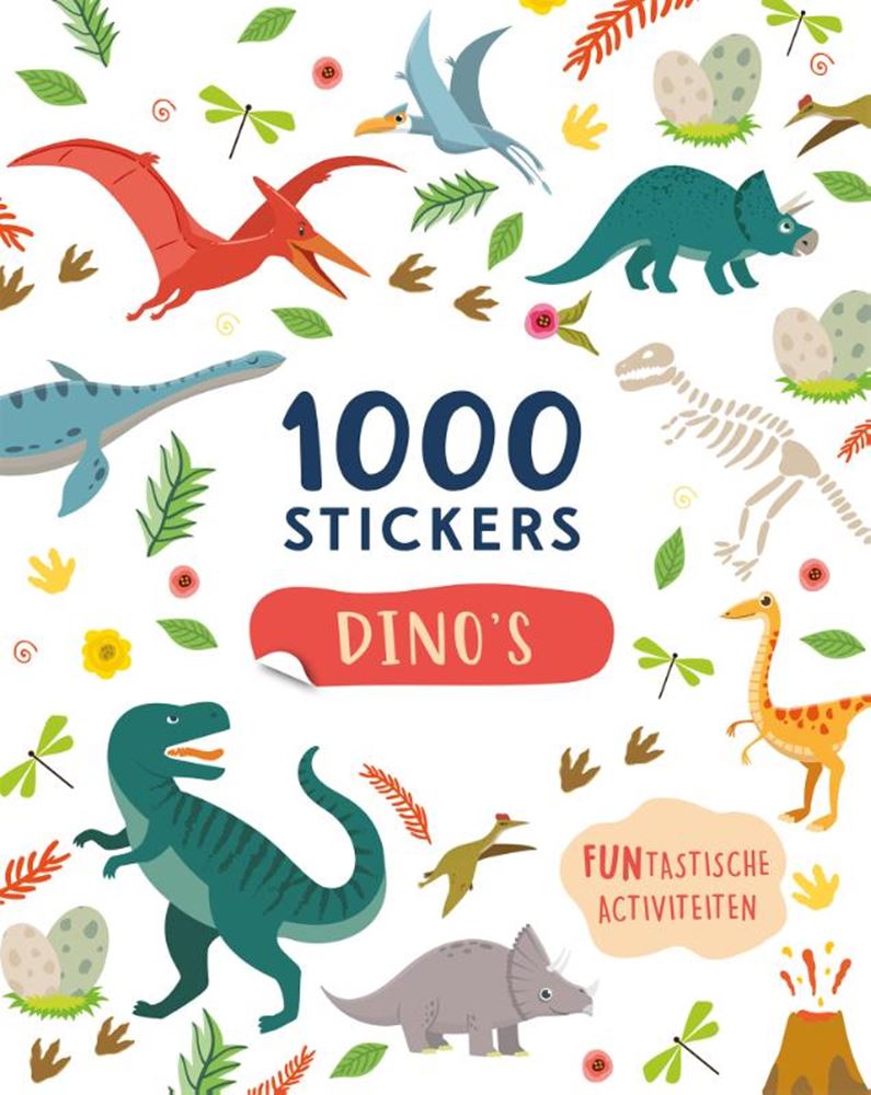 ギャラリービューアに画像をロードする, Rebo publishers doeboek dino's - 1000 stickers
