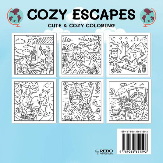 Rebo cozy escapes - cute cozy coloring. 6+