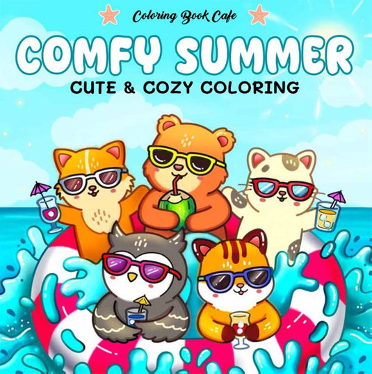 Comfy summer - cute cozy coloring. 6+
