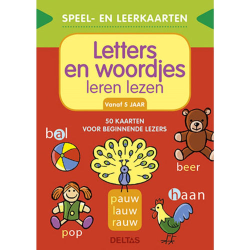 Deltas speel- en leerkaarten - letters en woordjes leren lezen (5+)