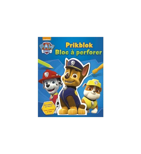 Prikblok paw patrol met 12 prikkaarten