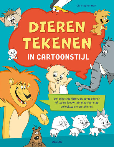 Deltas dieren tekenen in cartoonstijl