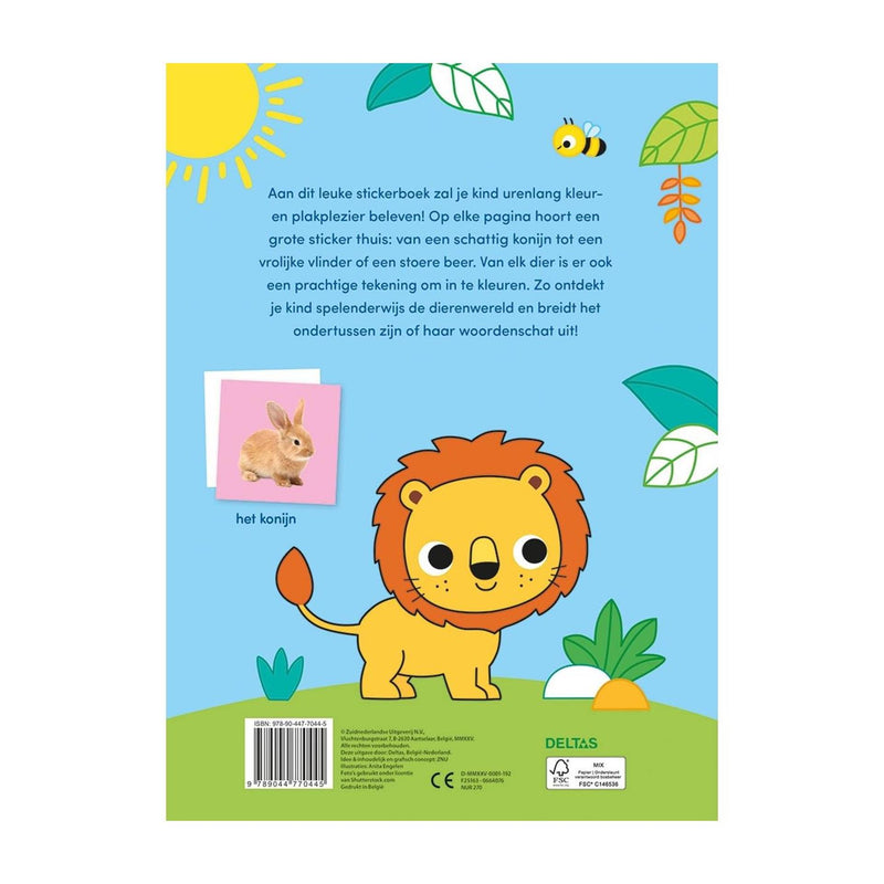 Afbeelding laden in galerijviewer, Deltas lieve dieren kleur- en stickerboek - 3-5 jaar
