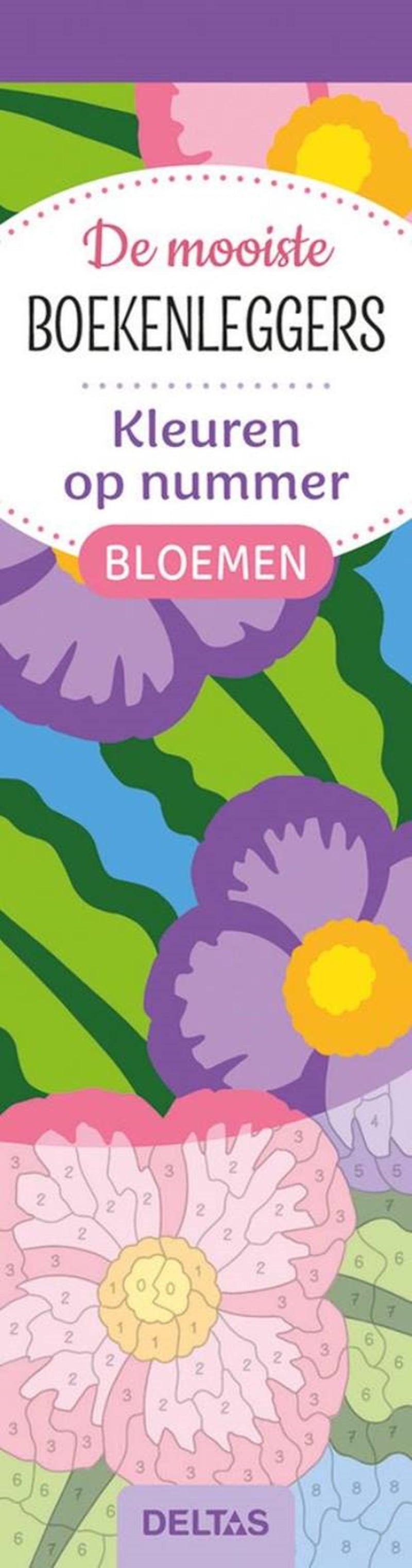 Afbeelding laden in galerijviewer, Deltas de mooiste kleurboekenleggers kleuren op nummer bloemen
