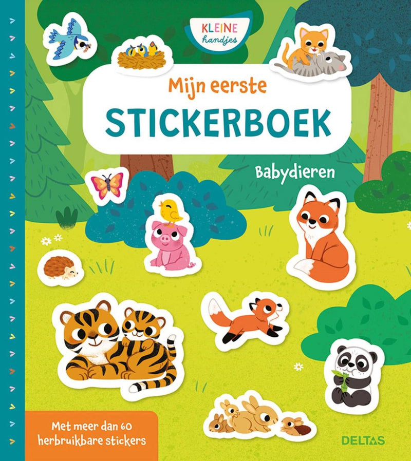 Afbeelding laden in galerijviewer, Deltas mijn eerste stickerboek kleine handjes - babydieren
