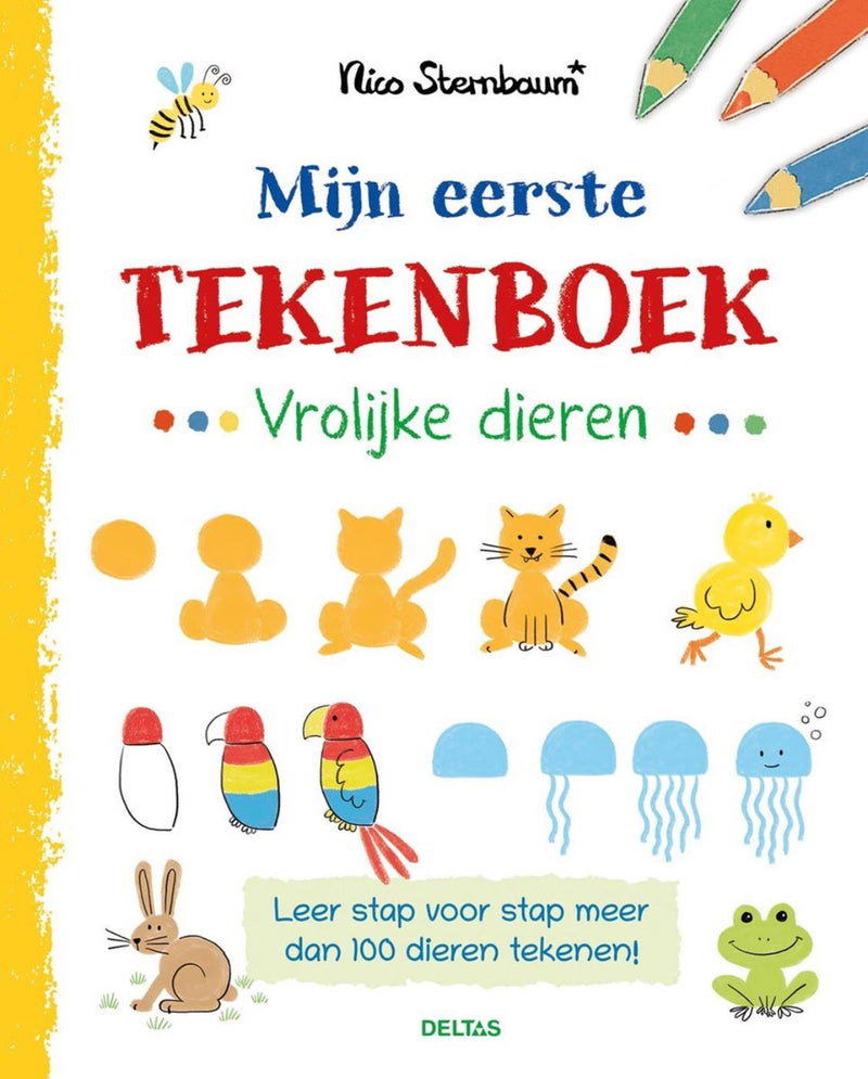 Afbeelding laden in galerijviewer, Deltas mijn eerste tekenboek - vrolijke dieren
