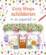 Deltas cozy shops schilderen in aquarel