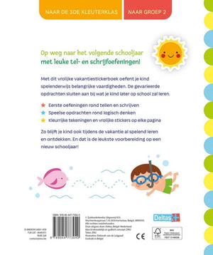 Deltas vakantie oefenboek met stickers naar groep 2