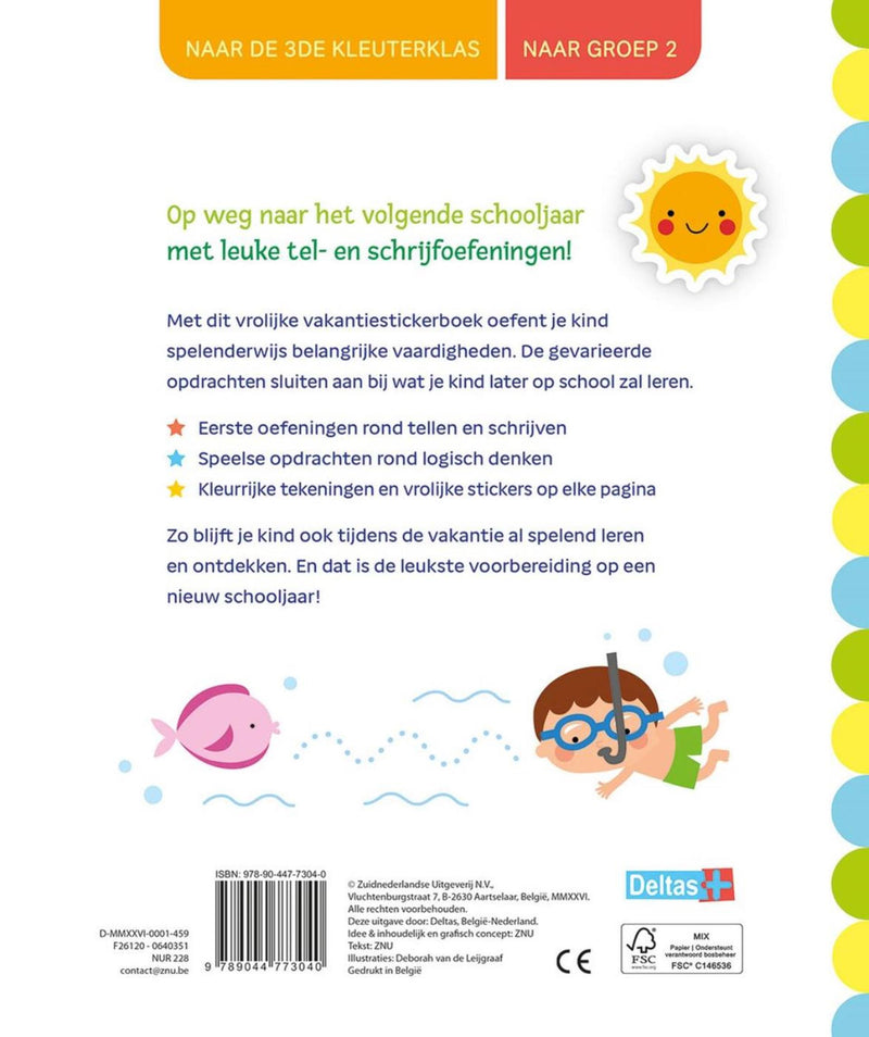 Afbeelding laden in galerijviewer, Deltas vakantie oefenboek met stickers naar groep 2
