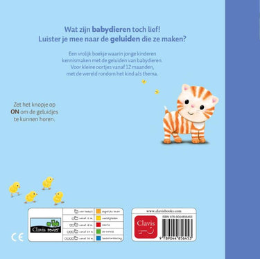 Geluidenboek: babydieren. (nieuw) 1+