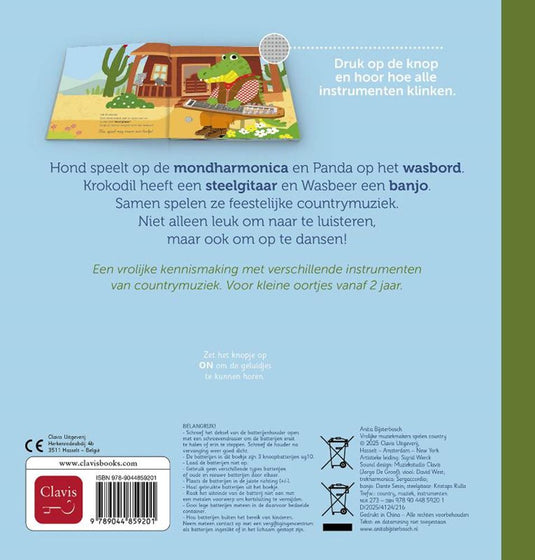 Geluidenboek. vrolijke muziekmakers spel
