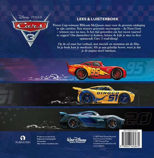 Disney : cars 3 (boek+cd). 3+