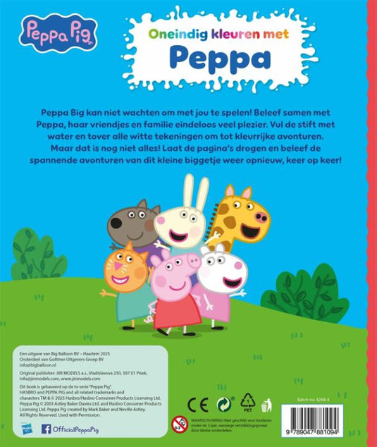 Oneindig kleuren met peppa 3+