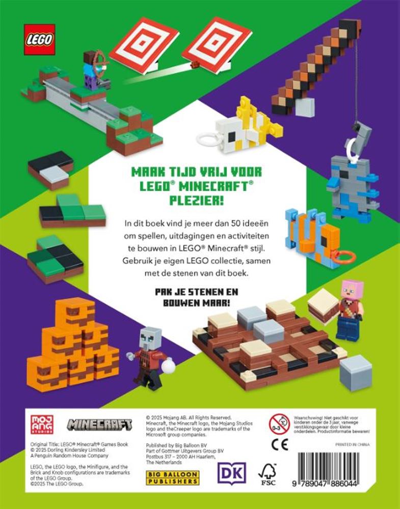 Chargez l'image dans la visionneuse de la galerie, Gottmer uitgevers groep lego minecraft spellenboek 6+

