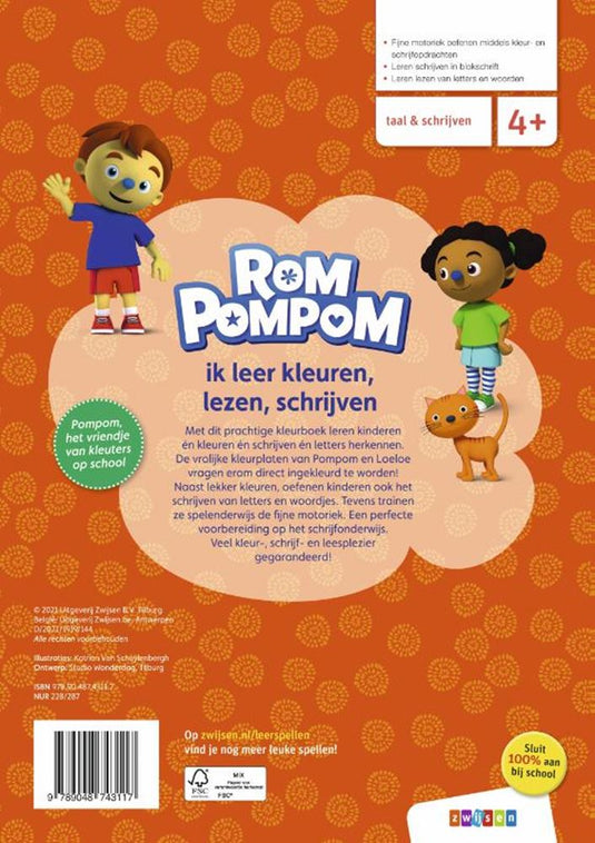 Wpg uitgevers rompompom ik leer kleuren, lezen en schrijven (4-6 jaar)