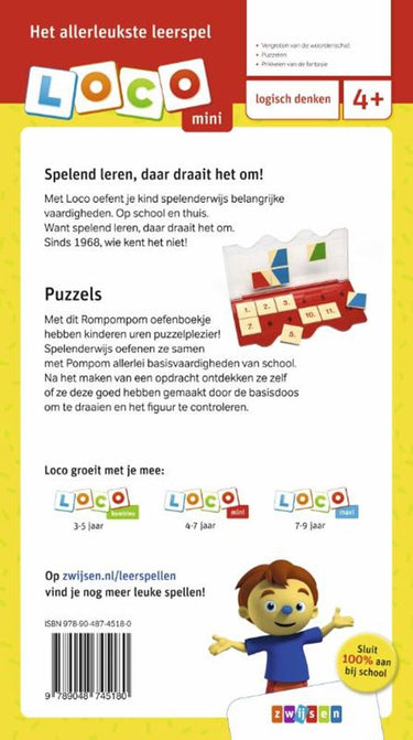 Wpg uitgevers mini loco rompompom puzzels (4-6 jaar)