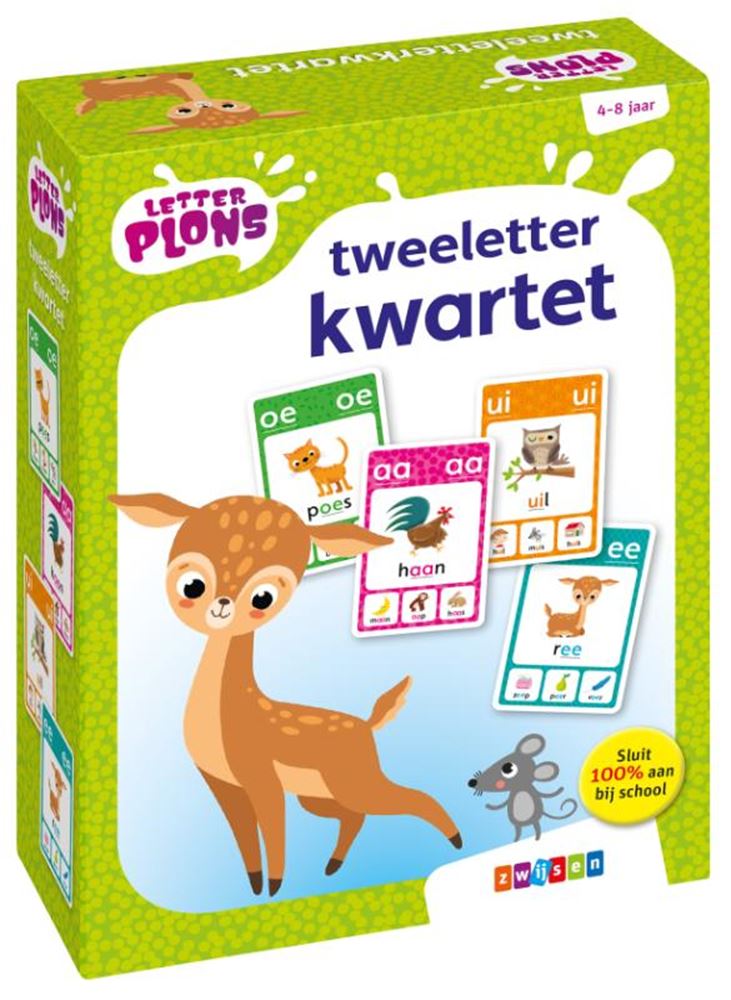 Afbeelding laden in galerijviewer, Zwijsen letterplons tweeletterkwartet 4+
