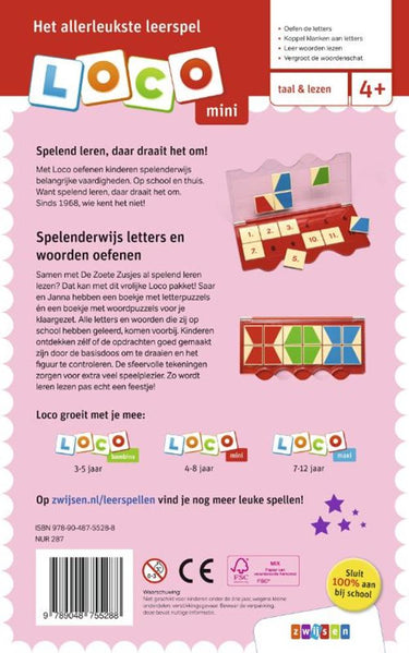 Centraal boekhuis loco mini de zoete zusjes spelen met letters en woorden 4-8 jaar