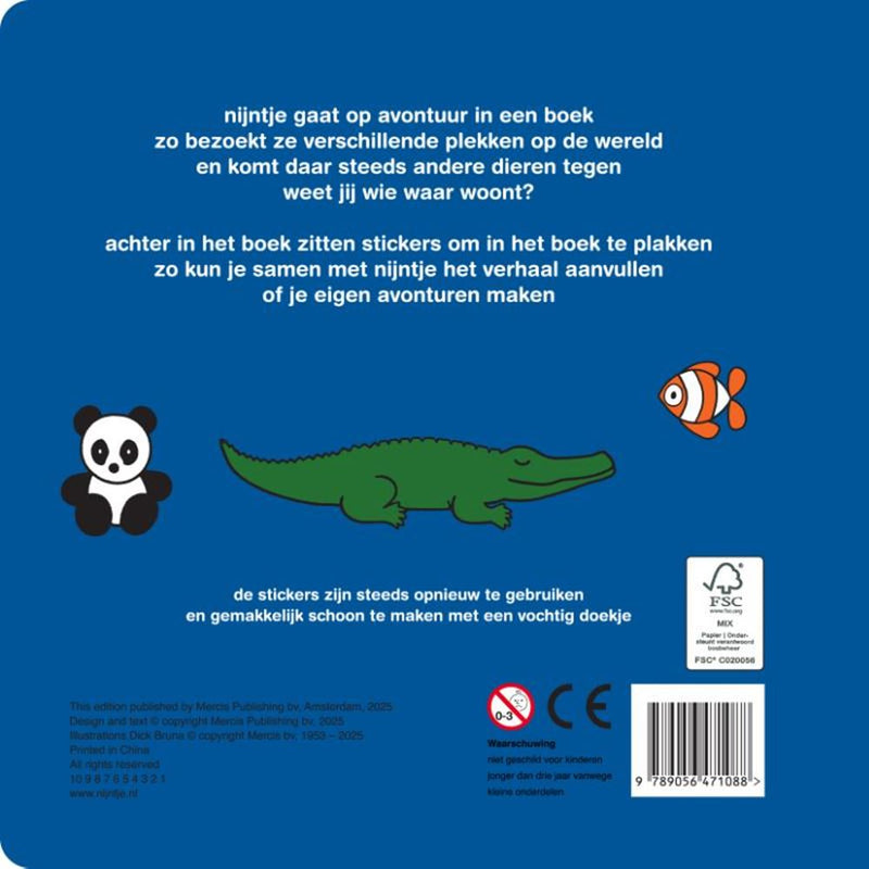 Afbeelding laden in galerijviewer, Stickerboek: op avontuur met nijntje 3+
