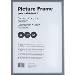 Aluminium wissellijst nd antireflex 21x29,7cm grijs