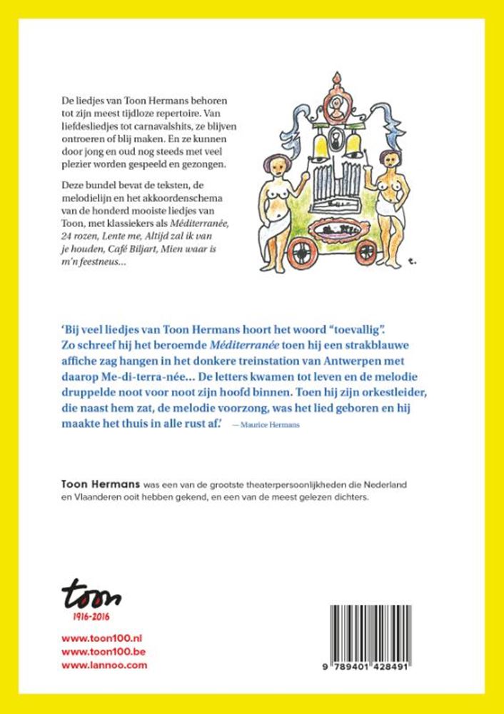 Afbeelding laden in galerijviewer, Liedjesboek toon hermans. honderd liedje

