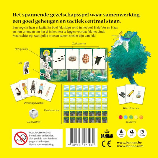 Het spel van vos en haas, red het ei. 4+