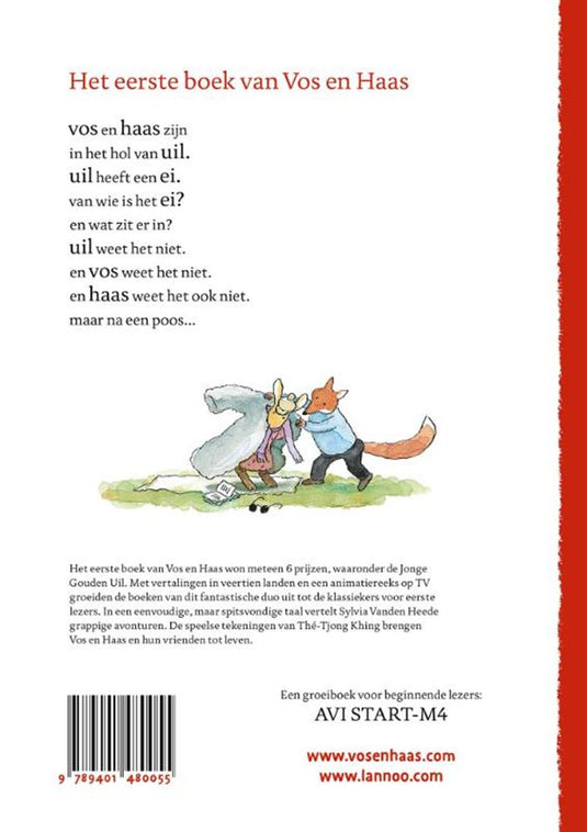Overige merken het eerste boek van vos en haas. avi-sta