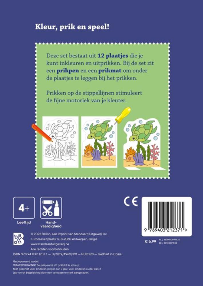 Afbeelding laden in galerijviewer, De ballon mijn kleur-en prikblok dieren. 4+
