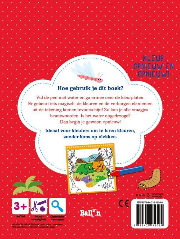 Chargez l'image dans la visionneuse de la galerie, Nl - standaard uitgeverij kleuren met water: dinosaurussen. 4+
